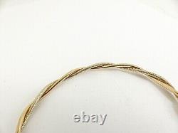 9ct Gold Twist Bangle Slave Hallmarked 8'' 6.7grams with gift box
