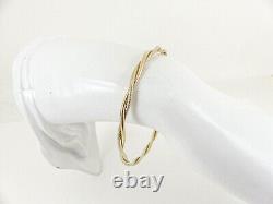 9ct Gold Twist Bangle Slave Hallmarked 8'' 6.7grams with gift box