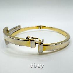 9ct Gold Two Tone 3 Row Crossover Bangle / Bracelet 8g