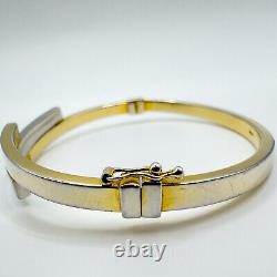 9ct Gold Two Tone 3 Row Crossover Bangle / Bracelet 8g