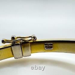 9ct Gold Two Tone 3 Row Crossover Bangle / Bracelet 8g