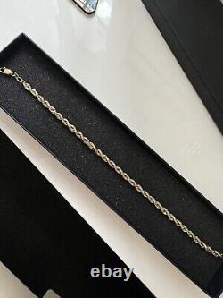 9ct Gold Two Tone rope Bracelet, Modern