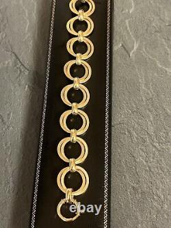 9ct Gold Unusual Hoop Styled Bracelet Heavy 17g+