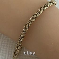 9ct Gold Vintage Byzantine Chain Bracelet