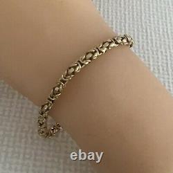 9ct Gold Vintage Byzantine Chain Bracelet