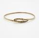 9ct Gold Vintage Snake Bangle With Garnet Eyes