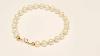 9ct Gold White Pearl And Gold Bead Bracelet