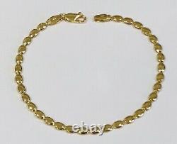 9ct Gold Yellow Polished Oval Links 7.5 Bracelet with UK Hallmark New 4.0 Grams