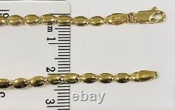 9ct Gold Yellow Polished Oval Links 7.5 Bracelet with UK Hallmark New 4.0 Grams