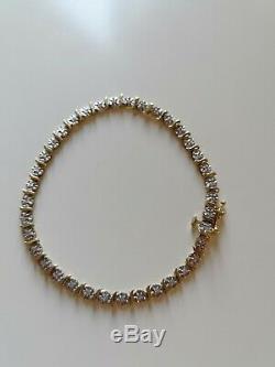 9ct Gold and Diamond tennis bracelet 0.50ct