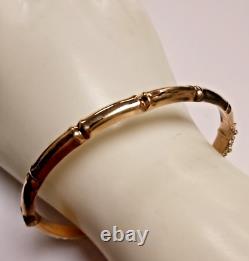 9ct Gold bamboo bangle Pre owned Weight 7.8 grams Fit up a a 6 ½ inch wrist