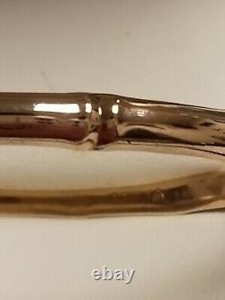 9ct Gold bamboo bangle Pre owned Weight 7.8 grams Fit up a a 6 ½ inch wrist