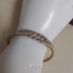 9ct Gold diamond ladies bangle Pre owned Diamond content ½ct approximately