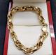 9ct Gold Gents Engraved Link Bracelet Pre Owned Weight 16.7 Grams Length 8 ½
