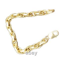 9ct Gold gents engraved link bracelet Pre owned Weight 16.7 grams Length 8 ½