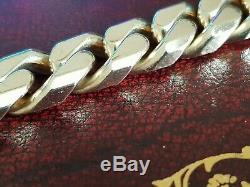 9ct Gold heavy curb bracelet mens/gents 179g