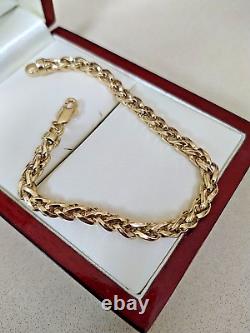 9ct Gold heavy gauge quality Spiga bracelet Pre owned Weight 18.5 grams