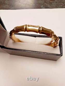 9ct Gold ladies bamboo bangle Pre owned Weight 13.6 grams Width 10mm