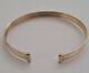 9ct Gold Multi Tone Gold Torque Bangle. 6.1 Grams