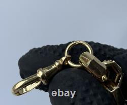 9ct Gold on Silver HEXAGON Large Belcher Bracelet 9 INCH MEN'S