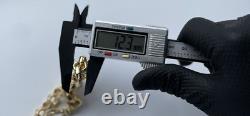 9ct Gold on Silver HEXAGON Large Belcher Bracelet 9 INCH MEN'S