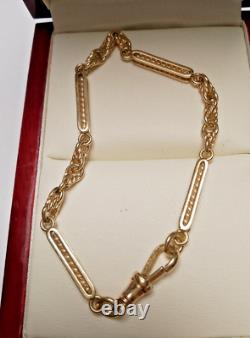 9ct Gold vintage knot & bar bracelet Pre owned Weight 11.3 grams Length 7 ½ inch