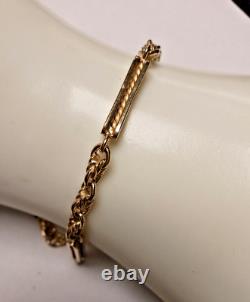 9ct Gold vintage knot & bar bracelet Pre owned Weight 11.3 grams Length 7 ½ inch