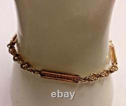 9ct Gold vintage knot & bar bracelet Pre owned Weight 11.3 grams Length 7 ½ inch