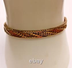 9ct Gold vintage multi colour ladies bracelet Pre owned Weight 10.7 grams