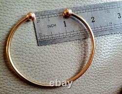 9ct Hallmarked Unisex Yellow Gold Solid 15 Grams Mens/woman's Torque Bangle