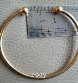 9ct Hallmarked Unisex Yellow Gold Solid 15 Grams Mens/woman's Torque Bangle