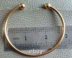 9ct Hallmarked Unisex Yellow Gold Solid 15 Grams Mens/woman's Torque Bangle