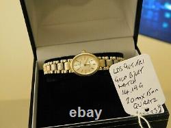 9ct Heavy Tri-Gold Sovereign Ladies Bracelet watch, Stunning 14.6g
