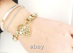 9ct Ladies Bracelet Yellow Gold solid link belcher bracelet Preloved RRP $2540