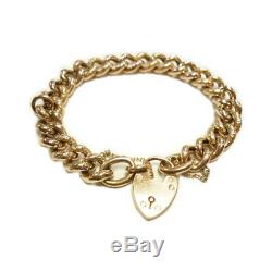 9ct Light Rose Gold' Vintage' Hollow Plain & Patterned Charm Bracelet