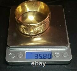 9ct METAL CORE DENTED AND HAS SOME INTERNAL SCUFFS AS SHOWIN SCRAP GOLD 35.8GR