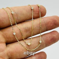 9ct REAL Yellow Gold 2mm Diamond Ball Bead Chain Bracelet 7.5 Inch Solid Gold