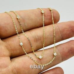 9ct REAL Yellow Gold 2mm Diamond Ball Bead Chain Bracelet 7.5 Inch Solid Gold