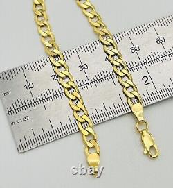 9ct Real Yellow Gold 5mm Curb Men&Women Bracelet 7.5 INCH 3.3gr