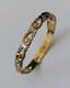 9ct Rolled Gold Bangle Scrolling Foliate Etched Hinged Yellow White