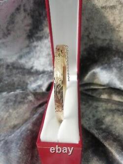 9ct Rolled Gold, Vintage, Foliate Bangle 11.0 Grams (fully Hallmarked)