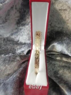 9ct Rolled Gold, Vintage, Foliate Bangle 11.0 Grams (fully Hallmarked)