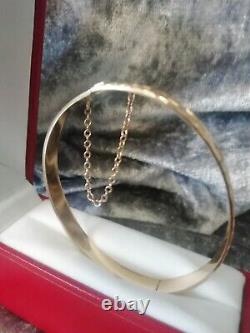 9ct Rolled Gold, Vintage, Foliate Bangle 11.0 Grams (fully Hallmarked)