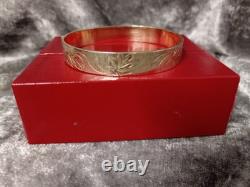 9ct Rolled Gold Vintage Ladies B. Ltd 50 Micron Bangle Bracelet 18.2g