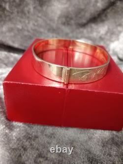 9ct Rolled Gold Vintage Ladies B. Ltd 50 Micron Bangle Bracelet 18.2g