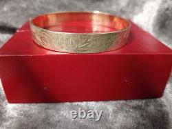 9ct Rolled Gold Vintage Ladies B. Ltd 50 Micron Bangle Bracelet 18.2g