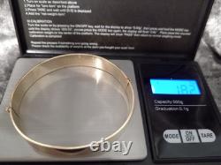 9ct Rolled Gold Vintage Ladies B. Ltd 50 Micron Bangle Bracelet 18.2g