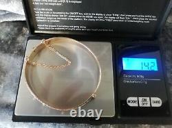 9ct Rolled Gold, Vintage, Pattern Bangle 14.2 Grams (fully Hallmarked)