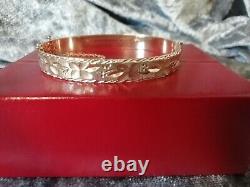 9ct Rolled Gold, Vintage, Pattern Bangle 14.2 Grams (fully Hallmarked)