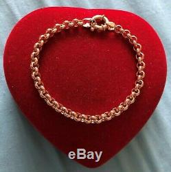 9ct Rose Gold Belcher Bracelet 7g